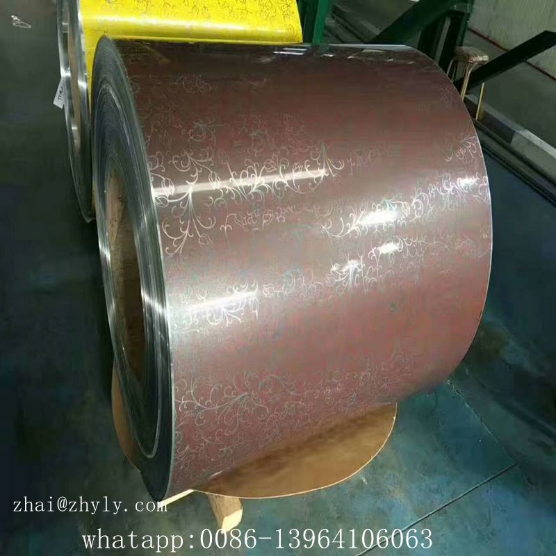3003 Alloy PE/PVDF Coated stucco embossed aluminum coil with craft paper